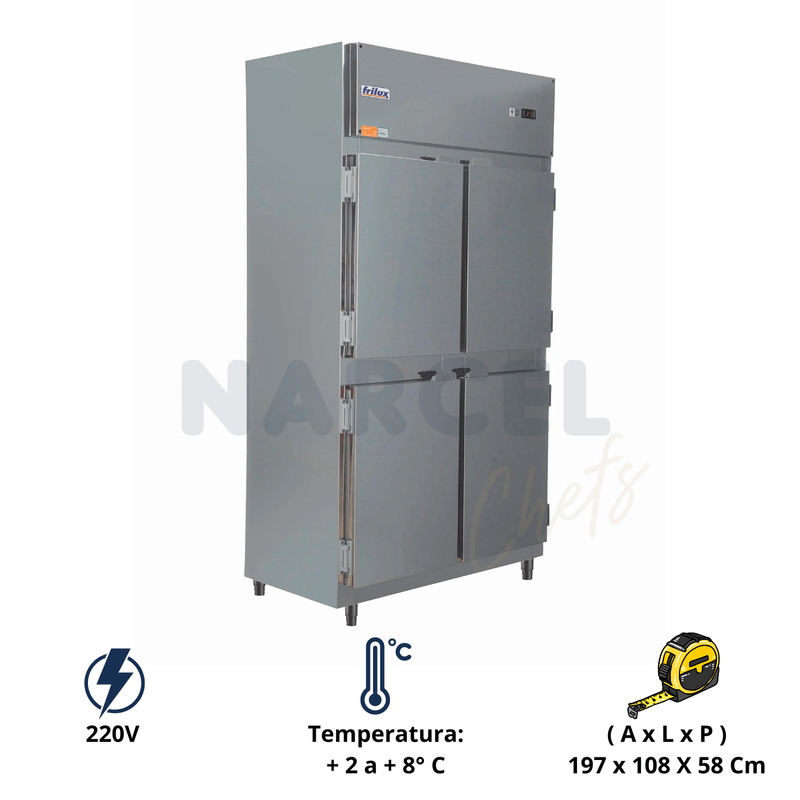 Geladeira-Industrial-Frilux-700-Litros-4-Portas-Inox-RF-064E