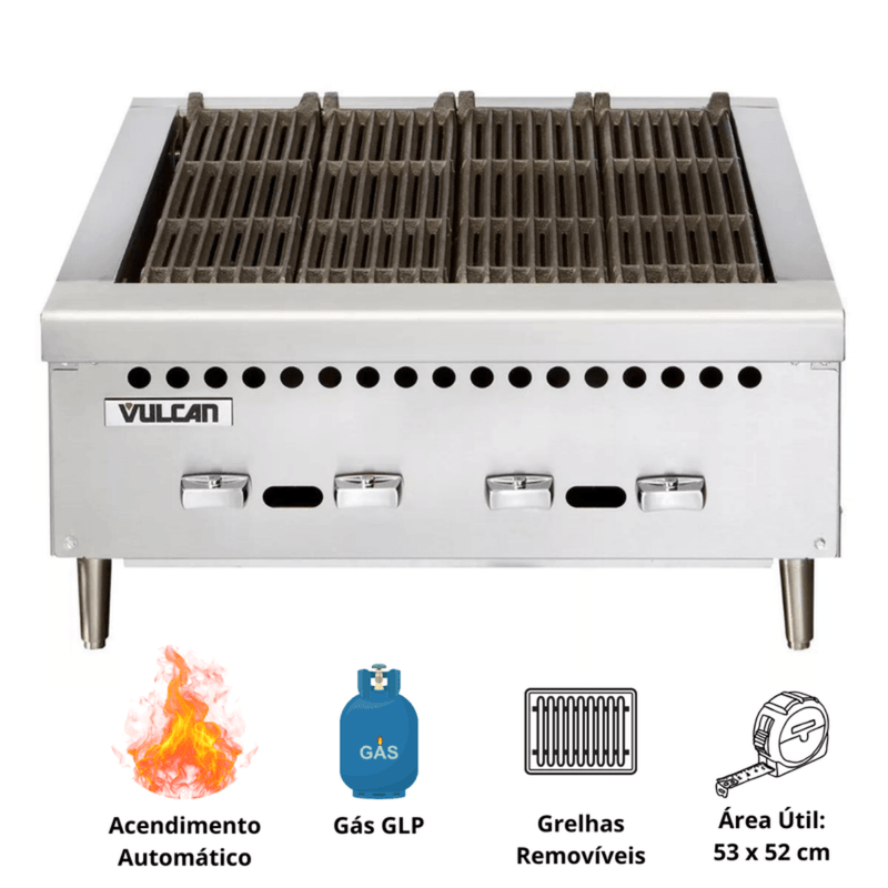Chapa-Chair-Broiler-a-Gas-GLP-4-Queimadores-VCRB25-Vulcan
