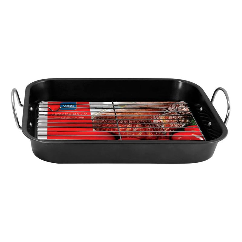 Assadeira-Retangular-com-Grelha-42x29cm-Yazi