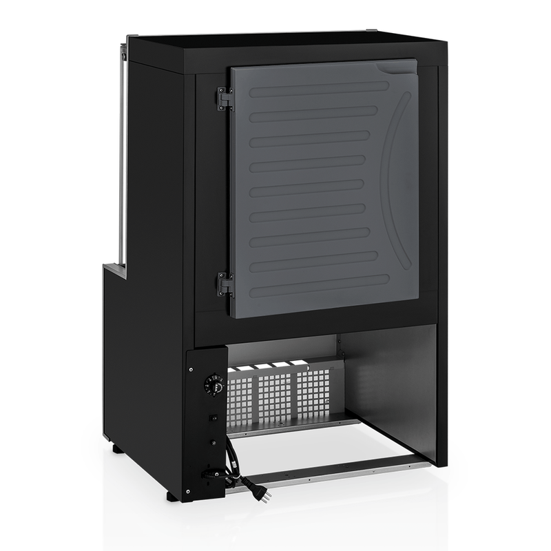 Vitrine-Estufa-Com-Bandejas-Linha-Aurora-MEQA-075R-Preto---Gelopar