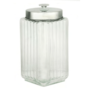 Pote De Vidro Tampa De Metal Organizador 2,1L - Lyor