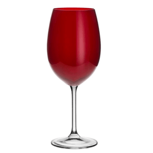 Jogo De Taças De Cristal 6 Peças Titanium Crystalite Vermelho 450ml - Etilux