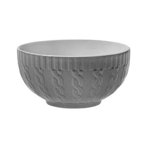 Bowl De Porcelana Textura Winter Cinza 540ml - Hauskraft