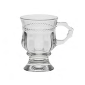 Taça Para Cappuccino Com Alça e Pé De Cristal Diamante 142 ml - Lyor