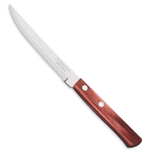 Faca de Mesa Polywood em Aço Inox com Cabo de Madeira Tramontina