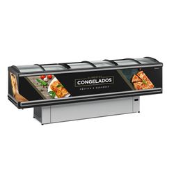 Expositor Ilha Top Dupla Ação GESV-290CL Preto - Gelopar