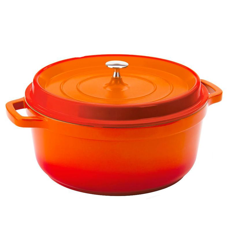 Cacarola-Redonda-Laranja-Aluminio-Fundido-29-5cm---Hercules