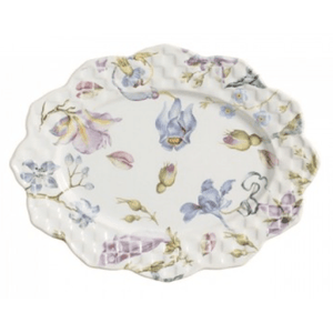 Travessa De Cerâmica 38cm Romantic Flowers- Scalla