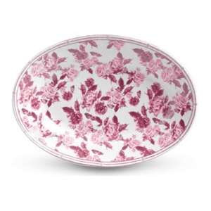 Travessa De Cerâmica 24cm Arara Floral Rosa - Scalla