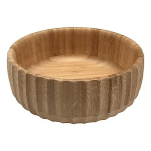 Bowl Saladeira Canelado De Bambu 19cm Multiuso - Oikos