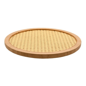 Tábua De Bambu Palhinha Com Base Giratória 30cm - Oikos