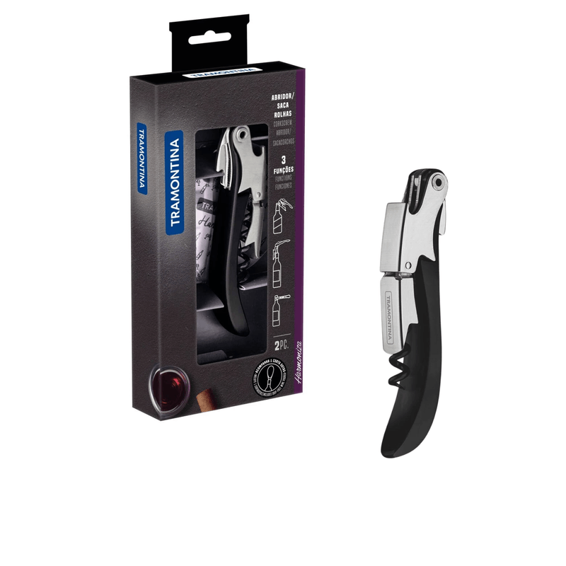 Saca-Rolhas-2-Estagios-com-Abridor-Tramontina-Harmoniza-ABS-Preto