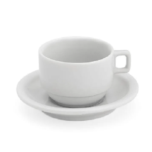 Xícara De Porcelana Com Pires Texas 220ml - Bot Art