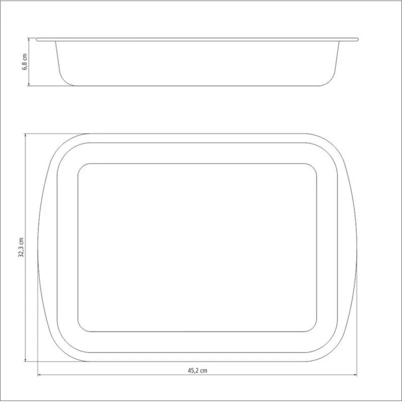 Assadeira Funda Antiaderente 40cm 7-2L Tramontina Starflon
