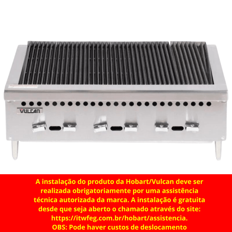 Char Broiler Gas GLP 90Cm VCRB36 Vulcan Hobart