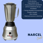 Liquidificador Inox Copo Inox 2 Litros Alta Rotacao TA2 - Skymsen