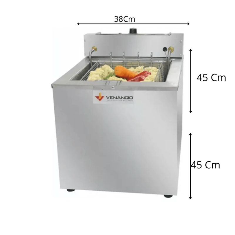 Fritadeira Eletrica Agua-Oleo Mesa 18 Litros 110V Venancio