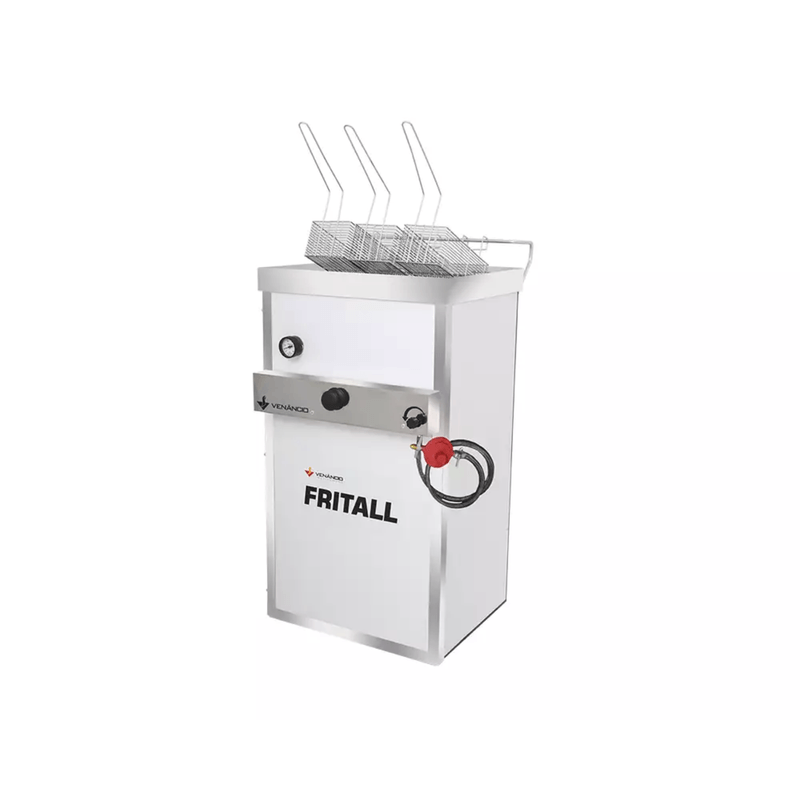 Fritadeira a Gas 20L com Agua e Oleo 3 Cestos FAOAP-30 Venancio