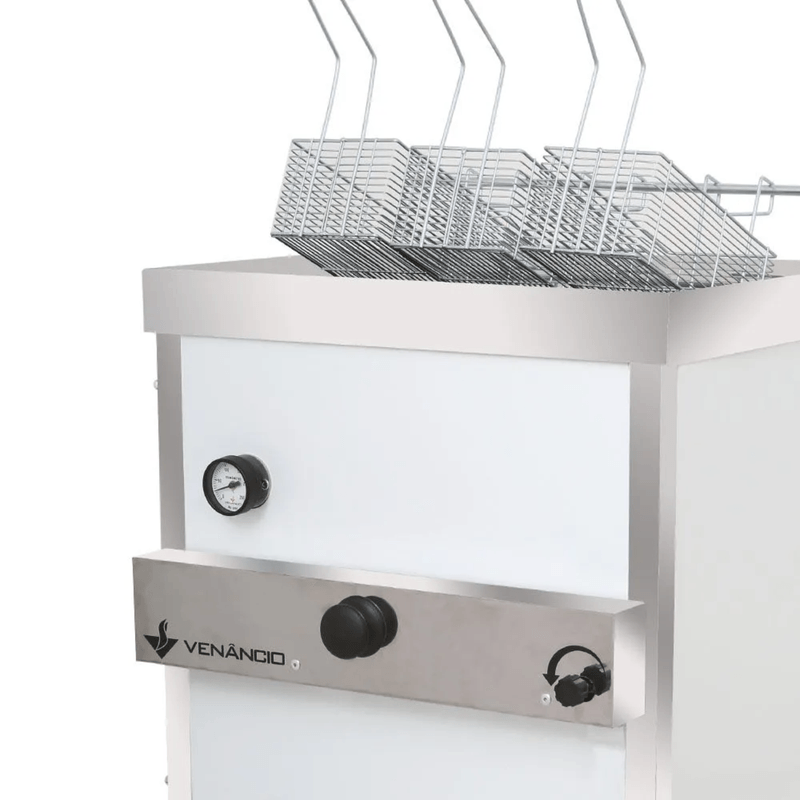 Fritadeira a Gas 20L com Agua e Oleo 3 Cestos FAOAP-30 Venancio