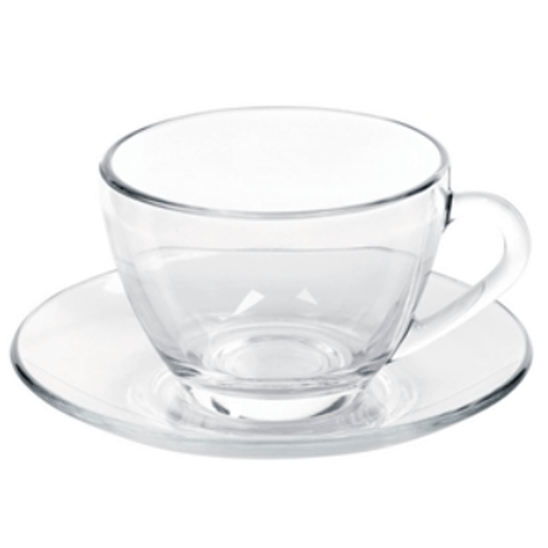 Xicara De Vidro Com Pires Astral 90ml - Santa Marina