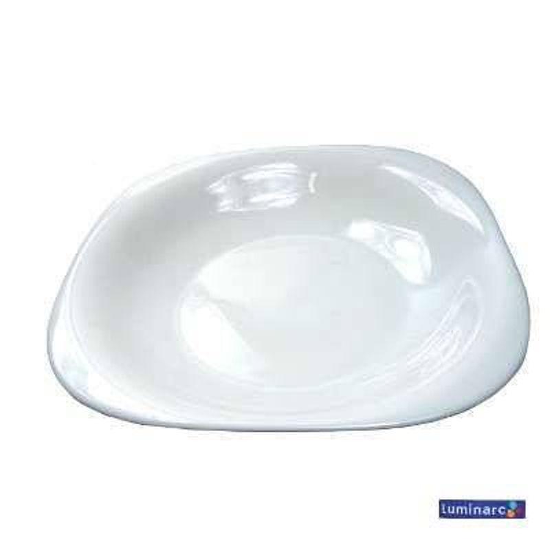 Prato De Vidro Temperado Raso Carine Branco 27cm - Luminarc