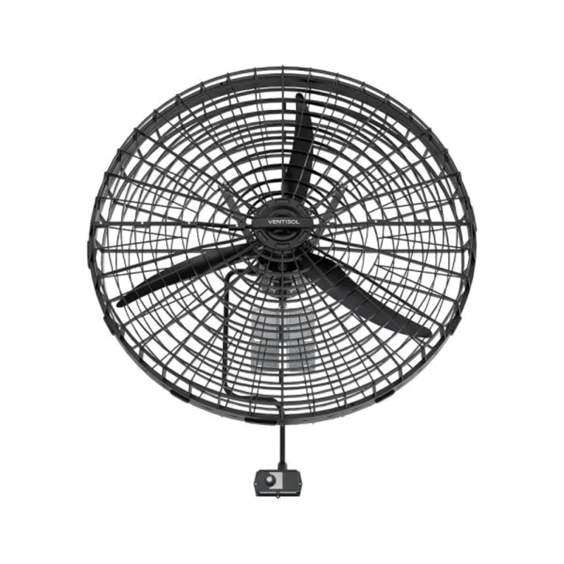Ventilador de Parede Industrial 1M 1-2CV Preto 220V Alta Potencia