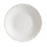 Prato De Vidro Temperado Fundo Feston Branco 21cm - Luminarc