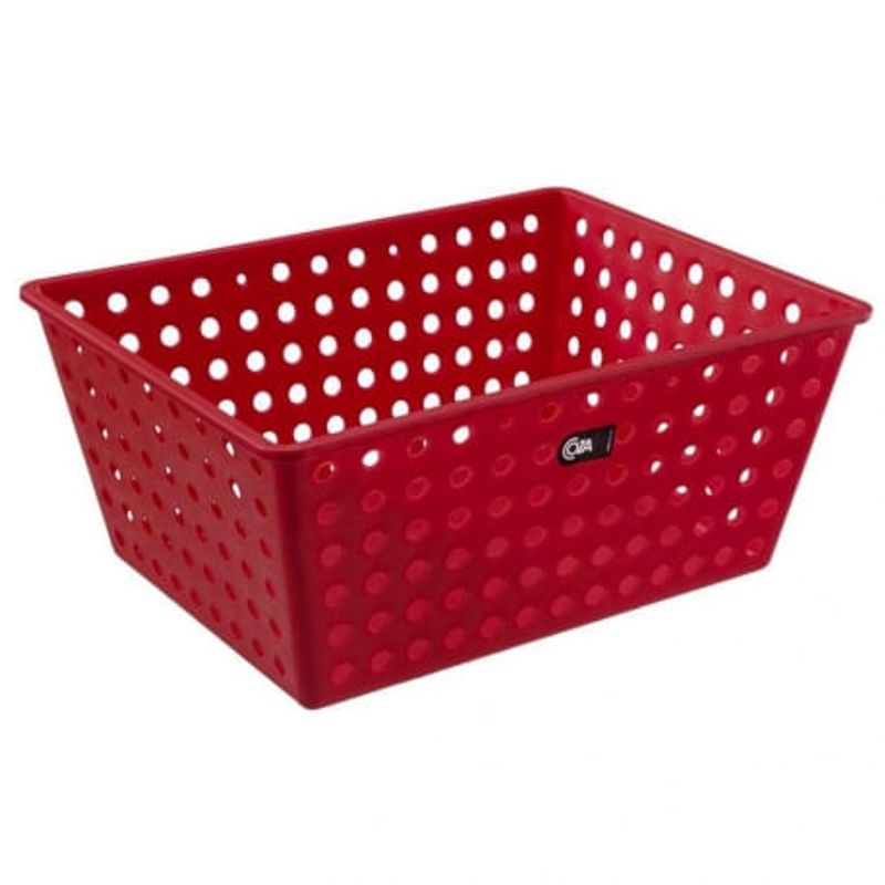 Cesta De Plastico Maxi Vermelho - Coza