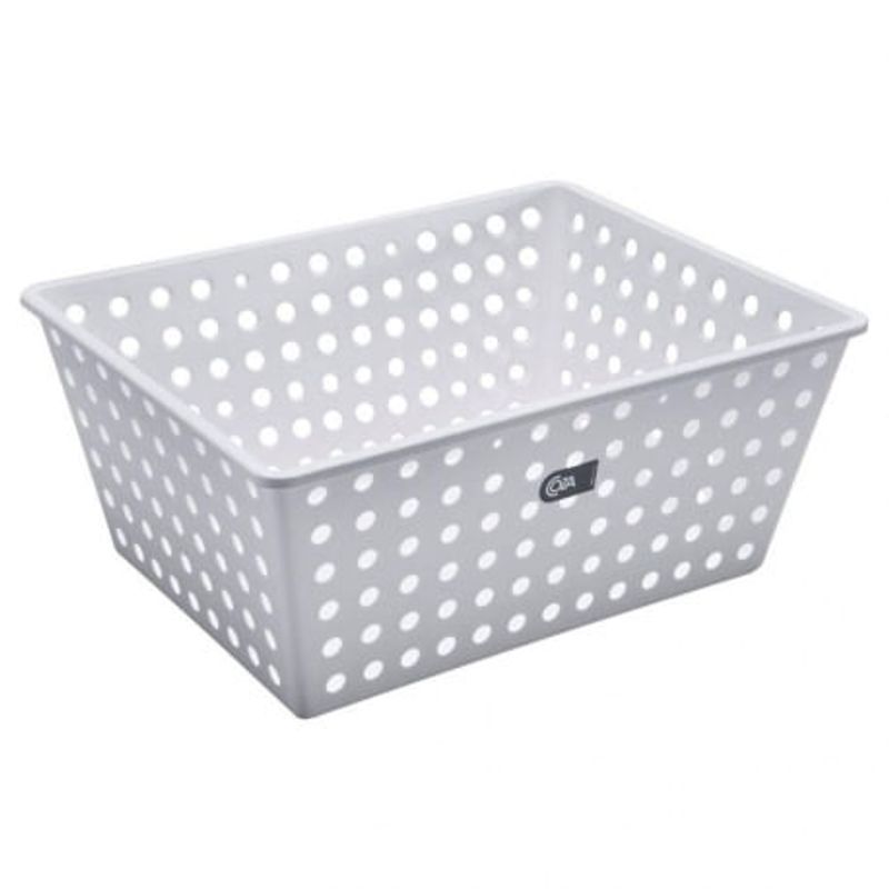 Cesta De Plastico Maxi Branco - Coza