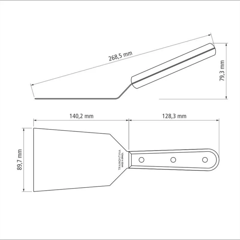 Espatula para Frituras Tramontina Polywood 5- Inox Vermelho