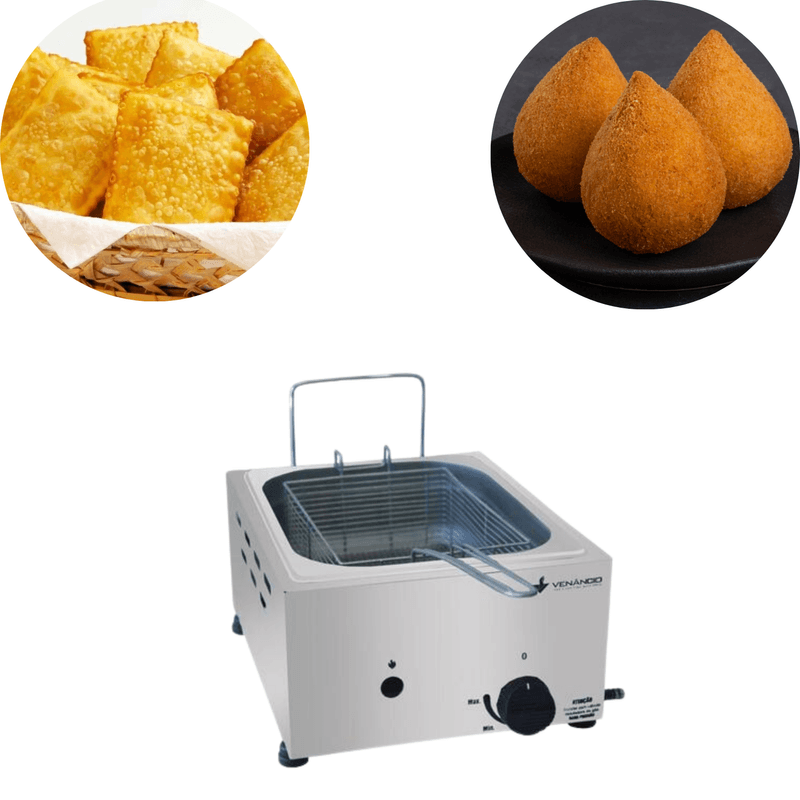 Fritadeira Compacta a Gas 1 Cuba 1-2 5 Litros SFG112 Venancio