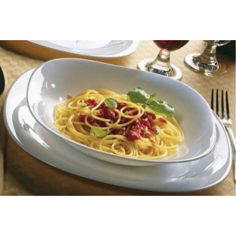 Prato De VidroTemperado Quadrado Branco 27cm - GS