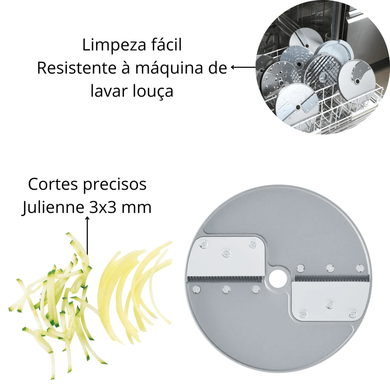 Disco Juliene 3x3mm Robot Coupe