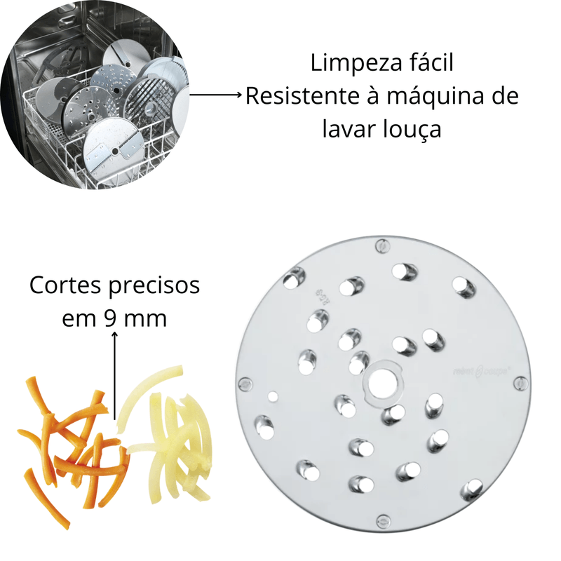 Disco Ralador 9mm para Processador Robot Coupe Profissional