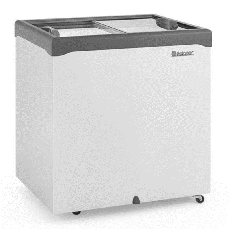 Freezer GHDE-220 Dupla Acao Vidro Reto Deslizante - Gelopar