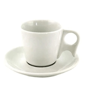 Xícara De Porcelana Com Pires Dinamarca 80ml - Germer