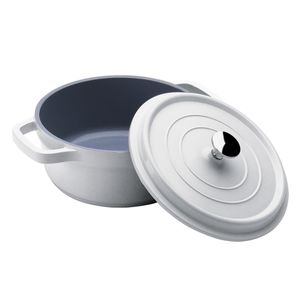 Caçarola Redonda Branca Alumínio Fundido 25,4cm - Hercules