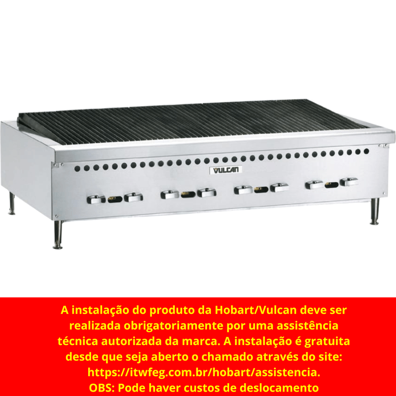 Char Broiler a Gas Vulcan VCRB47 8 Queimadores a Gas - Hobart