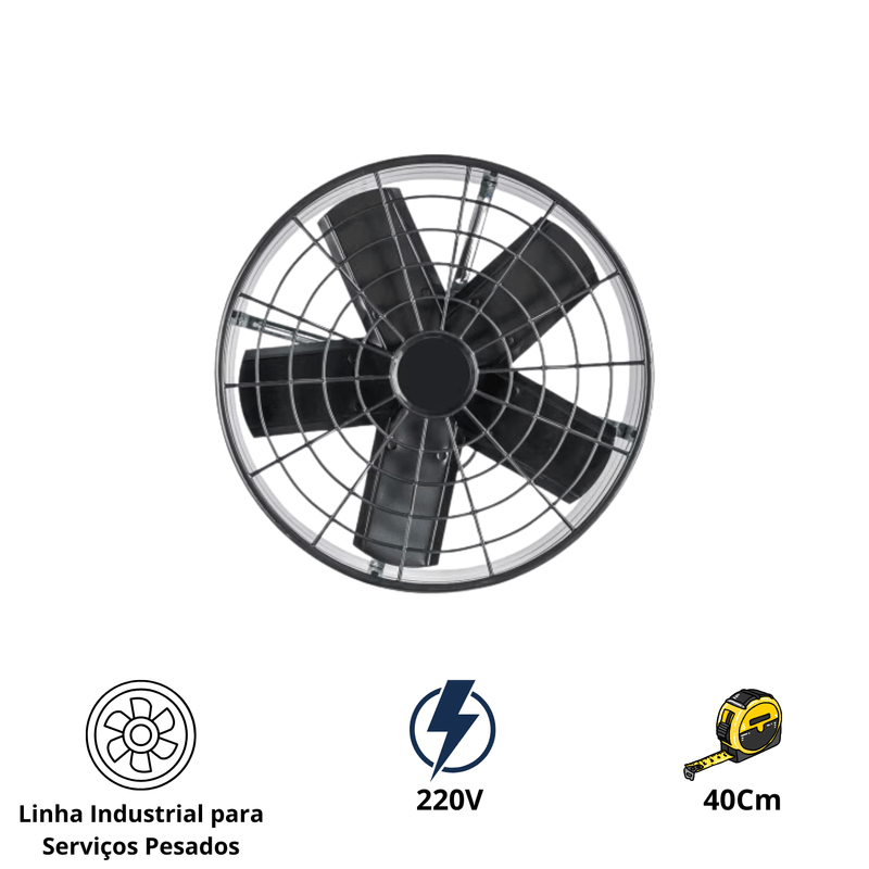 Exaustor Industrial Servico Pesado 40cm 220V Ventisol