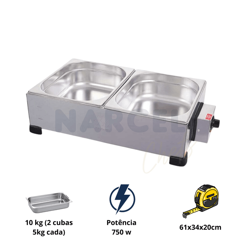 Derretedeira Industrial 2 Cubas de 5 Kg DR-2-252 - Marchesoni