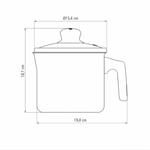 Fervedor Antiaderente 1-9L Vermelho com Tampa Vidro Tramontina Paris