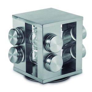Porta Condimentos Giratório 8 Peças De Inox - Mimo