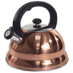 Chaleira De Inox Com Apito Bronze 3 Litros - Mimo Style