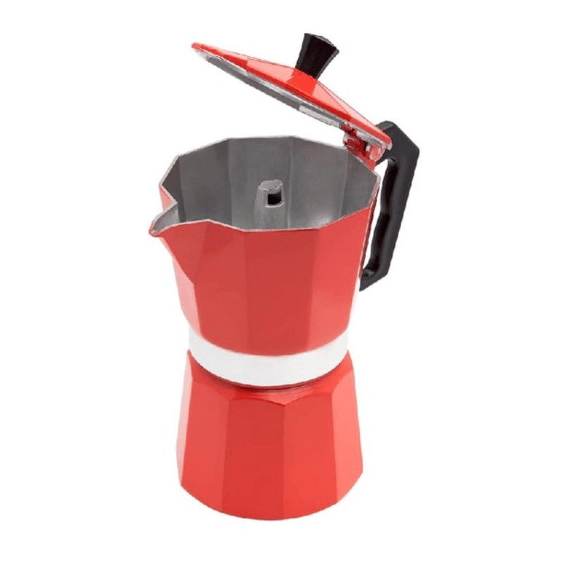 Cafeteira Italiana De Aluminio  Vermelha - Mimo Style