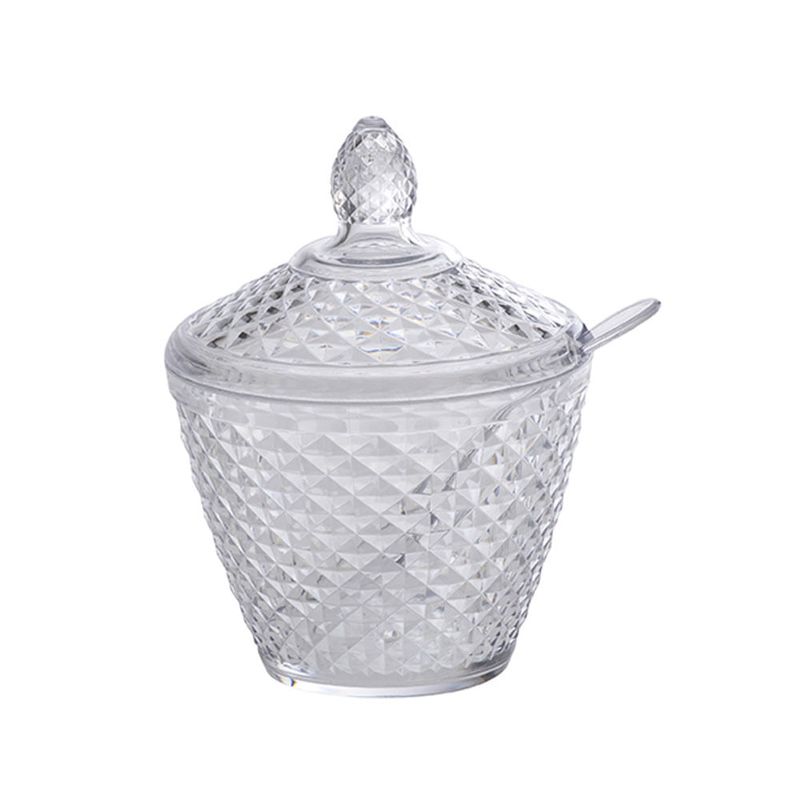 Acucareiro De Acrilico Luxxor Com Tampa e Colher 400ml - Paramount