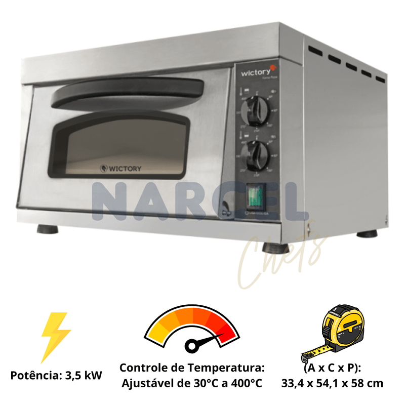 Forno de Pizza Eletrico Wictory WP-35 220V Profissional
