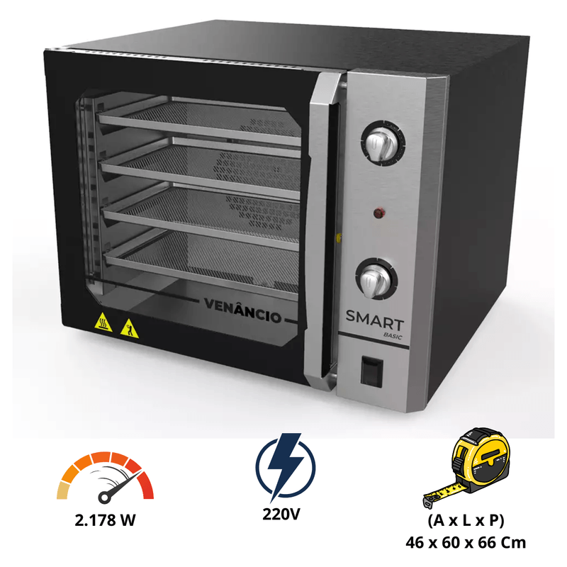 Forno Convector Inox Smart Basic 220V Venancio