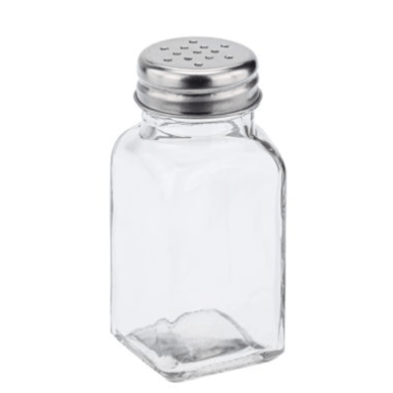 Saleiro-Pimenteiro Corpo de Vidro Com Tampa De Aco - Weck