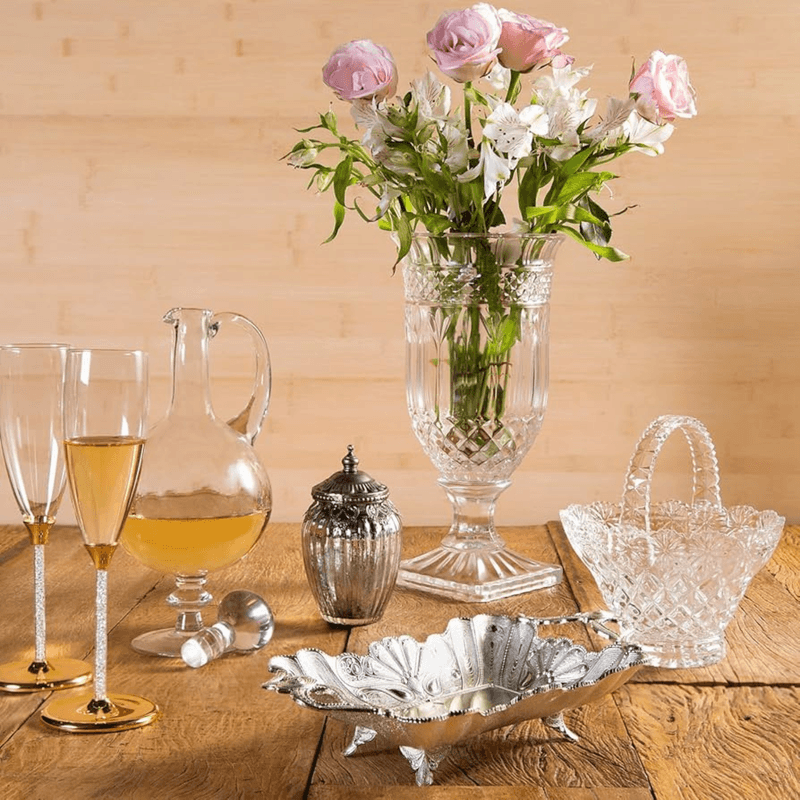 Cesta de Cristal Diamante Estrela 17-13-5-18-5cm Lyor