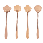 Jogo De Colher Aco Inox Flores Rose Gold 4 Pecas - Rojemac